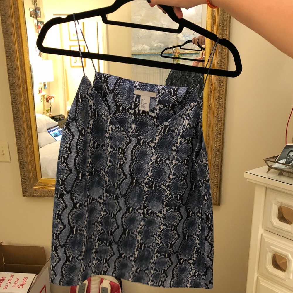 H&M snakeskin top